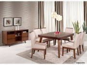 Conjunto Mesa de Jantar Delhi Elastica Extensivel com 06 Cadeiras 1.50 ou 2.10 x 1.00 Retangular